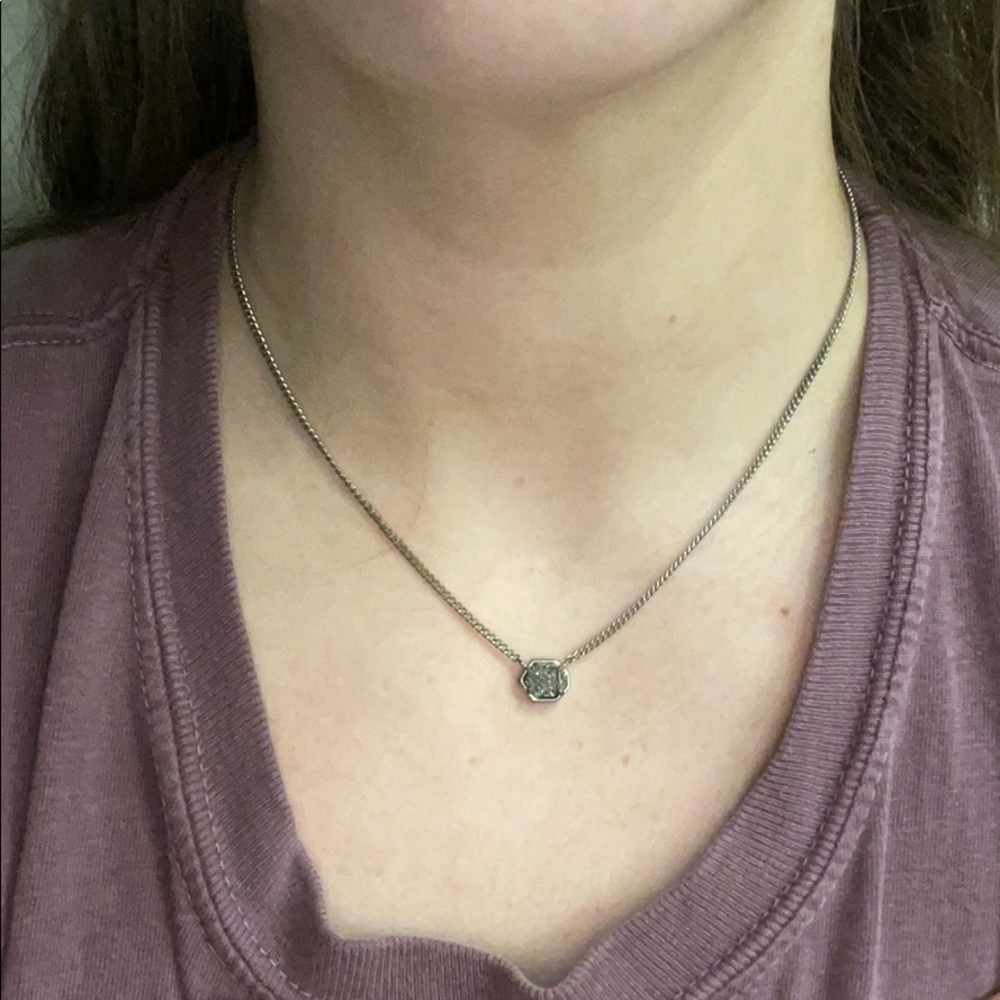 Kendra Scott necklace with grey stone
